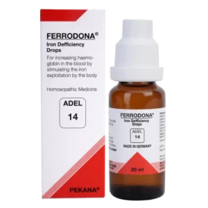 adel 14 (ferrodona) iron deficiency drops 20ml – for anaemia, low haemoglobin, fatigue, weakness, dizziness & nutritional iron deficiency