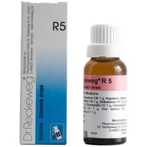 dr. reckeweg r5 gastreu stomach drops 22ml – for gastritis, acidity, indigestion, bloating, heartburn, nausea & stomach pain