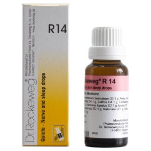 dr. reckeweg r14 (quieta) nerve & sleep drops 22ml – for insomnia, anxiety, nervousness, stress, restlessness & sleep disorders