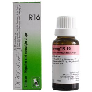 dr. reckeweg r16 (cimisan) migraine, neuralgia, headache, nerve pain & facial pain drops 22ml