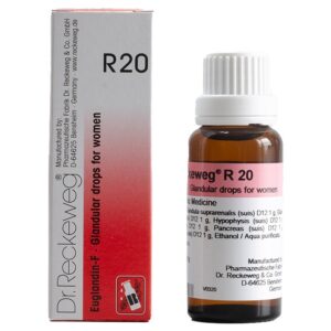 dr reckeweg r20 euglandin f glandular drops for women 22ml – endocrine dysfunction, hormonal imbalance, growth disturbances, obesity due to pituitary dysfunction, underweight, goitre, graves’ disease, addison’s disease, myxoedema