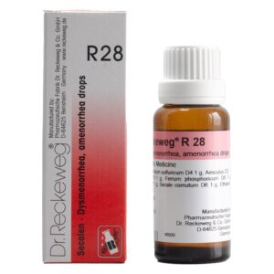 dr reckeweg r28 secalen drops 22ml for dysmenorrhea, amenorrhea, menorrhagia, irregular periods, heavy menstrual bleeding & hormonal imbalance – helps reduce excess bleeding & weakness | vedabox