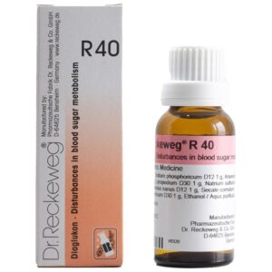 dr. reckeweg r40 diaglukon diabetes drops 22ml – homeopathic support for diabetes, high blood sugar, frequent urination, fatigue, excessive thirst & metabolic imbalance