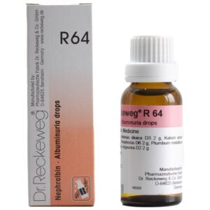 dr. reckeweg r64 (nephralbin) albuminuria drops 22ml – for albuminuria, kidney disorders, proteinuria, nephritis, renal weakness & urinary system support | vedabox uk