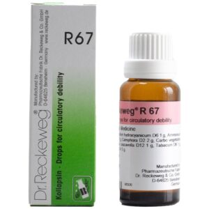 dr. reckeweg r67 kollapsin circulatory debility drops 22ml – for low blood pressure, circulatory weakness, collapse, fainting, shock, fatigue & poor blood circulation