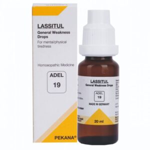 adel 19 lassitul drops 20ml for mental & physical tiredness, general weakness, fatigue, nervous exhaustion, low energy & stress relief