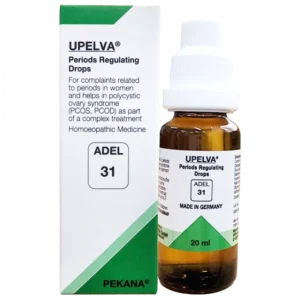 adel 31 (upelva) periods regulating drops 20ml – for pcos, pcod, irregular periods, hormonal imbalance, menstrual disorders & ovarian health