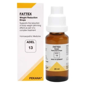 adel 13 (fattex) weight management drops 20ml – for obesity, excess body fat, slow metabolism, weight loss support, fat burning & appetite control