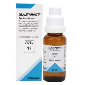 adel 17 (glautaract) eye care drops 20ml – for glaucoma, cataract, eye pressure, vision weakness & eye strain relief