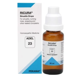 adel 23 (ricura) sinusitis drops 20ml – natural relief for sinusitis, rhinitis, nasal congestion, blocked nose, hay fever & allergic sinus problems