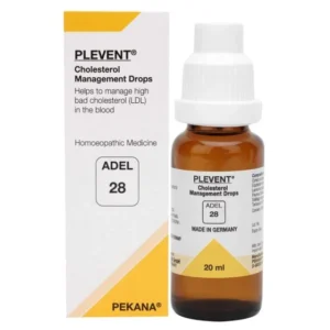 adel 28 (plevent) cholesterol management drops 20ml – supports high cholesterol, hyperlipidaemia, fat metabolism, arterial health & cardiovascular wellness
