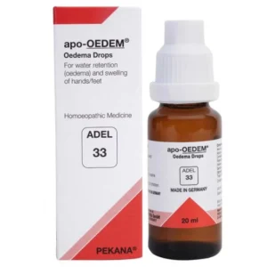 adel 33 (apo oedem) oedema drops 20ml – for water retention, oedema, swelling of hands, feet & ankles, fluid accumulation, puffiness & circulatory support