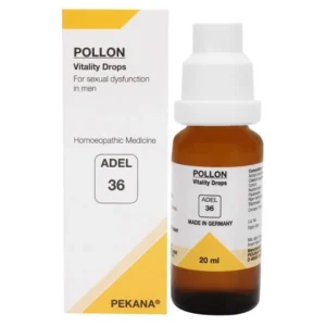 adel 36 (pollon) vitality drops 20ml for male sexual dysfunction, erectile dysfunction, premature ejaculation, low libido, fatigue, weakness & stress support
