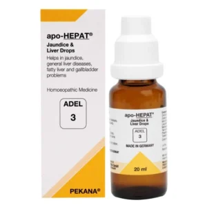 adel 3 (apo hepat) jaundice & liver drops 20ml – for jaundice, hepatitis, fatty liver, liver detox, digestive disorders & liver function support