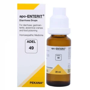 adel 49 (apo enterit) diarrhoea drops 20ml – for diarrhoea, loose motions, gastroenteritis, food poisoning, irritable bowel & digestive disorders