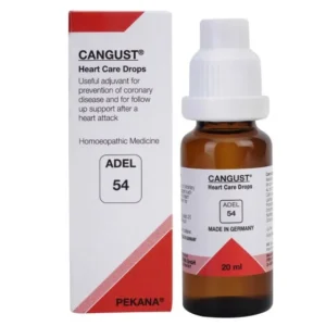 adel 54 (cangust) heart care drops 20ml – coronary heart disease support, post heart attack recovery, high blood pressure management, stress induced cardiac issues & improved oxygen circulation