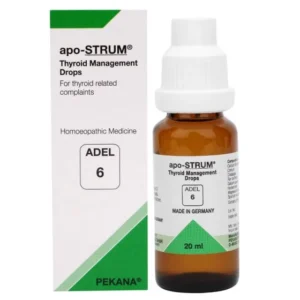 adel 6 (apo strum) thyroid management drops 20ml – natural support for hypothyroidism, hyperthyroidism, goitre, hormonal imbalance & metabolic disorders