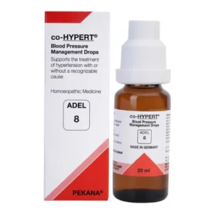 adel 8 (co hypert) blood pressure management drops 20ml – for high blood pressure, hypertension, heart health, circulation issues, stress induced bp & vascular support