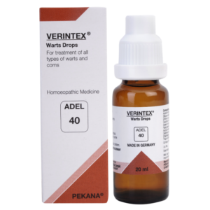 adel 40 (verintex) warts drops 20ml – homeopathic remedy for warts, skin growths, papilloma, corns & benign skin lesions