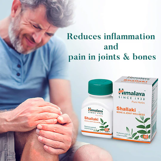 Himalaya Wellness Pure Herbs Shallaki Bone & Joint Wellness Tablet for Joint Pain, Osteoarthritis, Rheumatoid Arthritis, Knee Pain, Back Pain, Stiff Joints & Mobility Support (60 Tablets) - Image 2