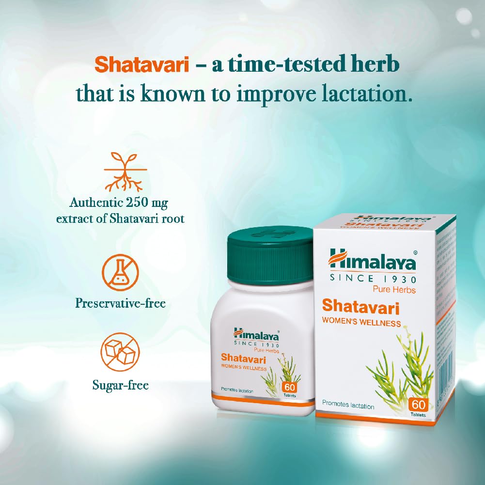 Himalaya Pure Herbs Shatavari Women’s Wellness Tablets for Hormonal Balance, Menstrual Support, Menopause Support, Stress Relief & Reproductive Health – 60 Tablets - Image 3