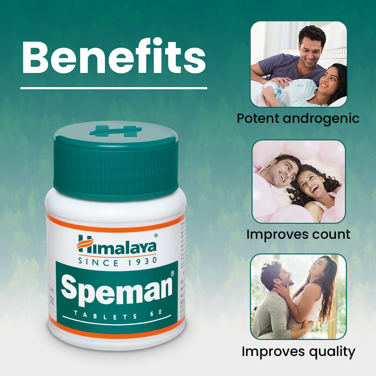 Himalaya Speman Tablets for Male Fertility, Low Sperm Count, Male Infertility, Sexual Weakness, Low Stamina & Reproductive Health – 60 Tablets - Image 5