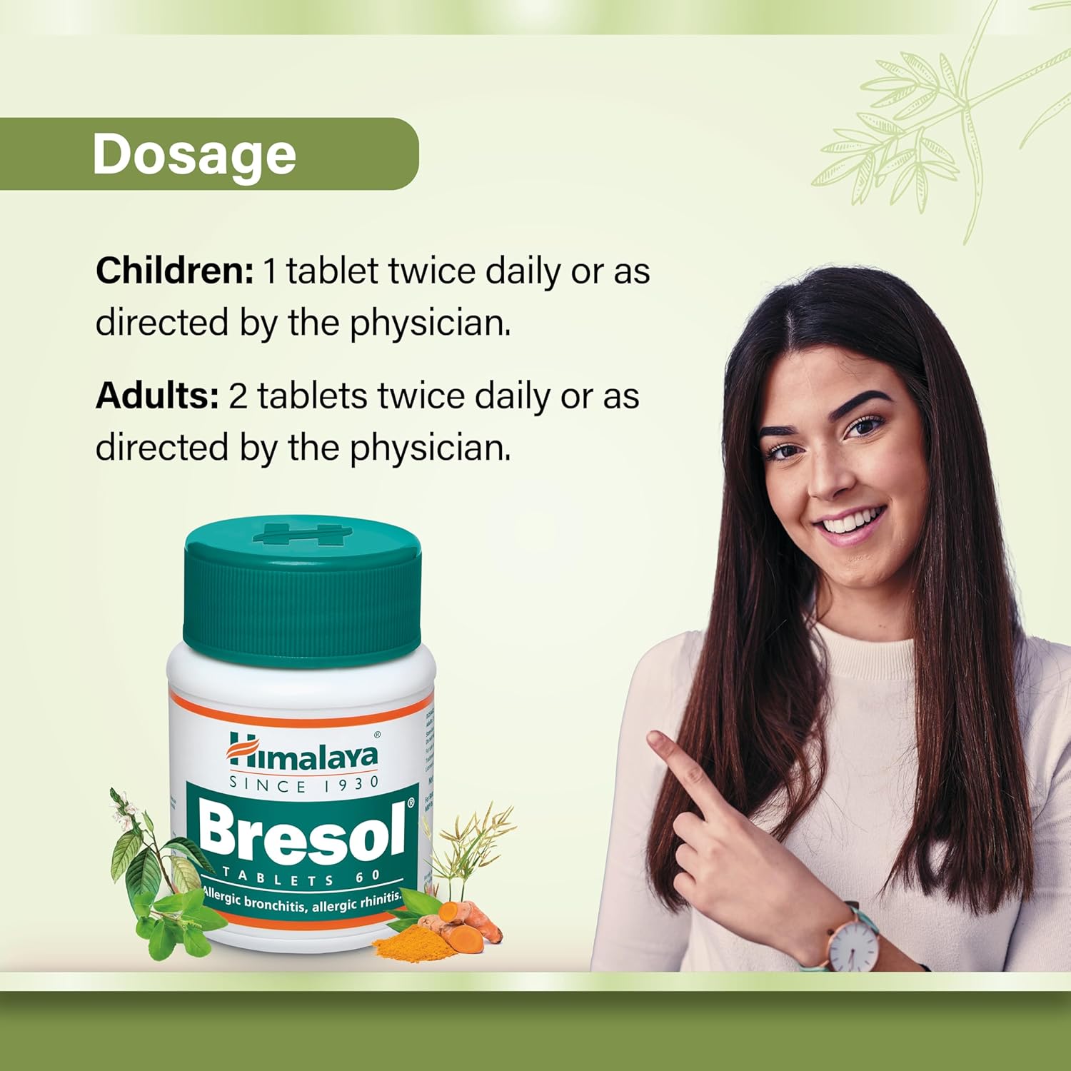 Himalaya Bresol Tablet for Respiratory Health | Allergic Rhinitis, Bronchitis, Sinusitis, Hay Fever, Nasal Congestion & Respiratory Allergy Support | 60 Tablets - Image 5